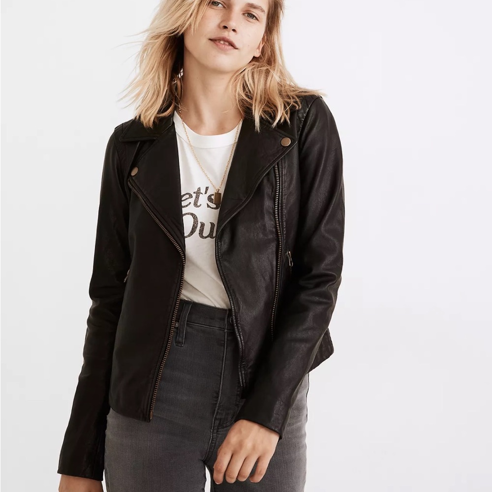 Never worn Made well leather jacket